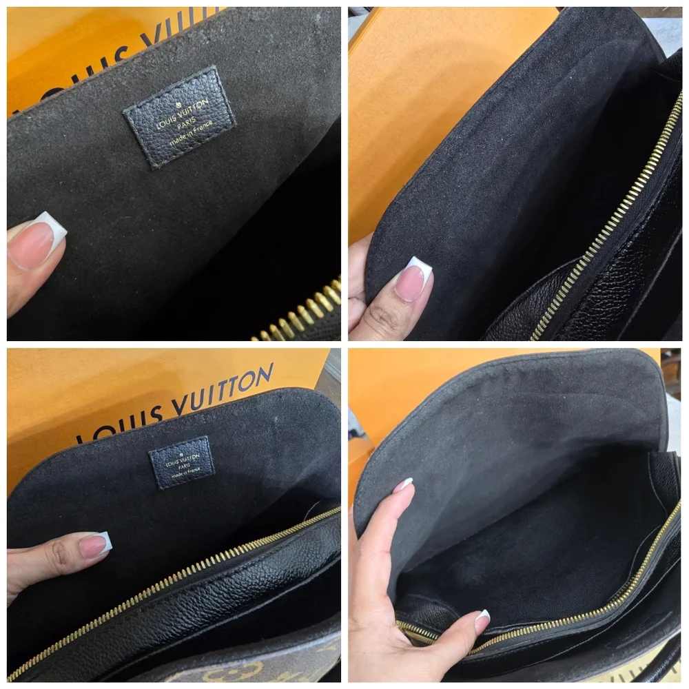 Louis Vuitton Brown Monogram Alma PM Satchel with Black Handles